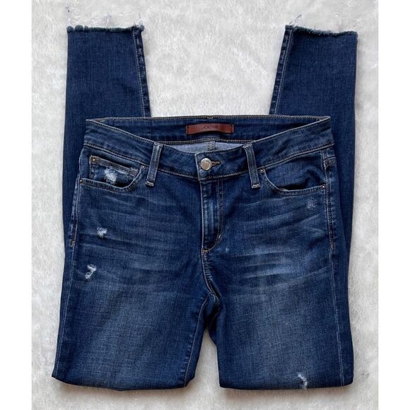 Joe's Jeans Flawless The Icon Mid Rise Skinny Ankle Distressed Jeans, Size 27 - Picture 1 of 14